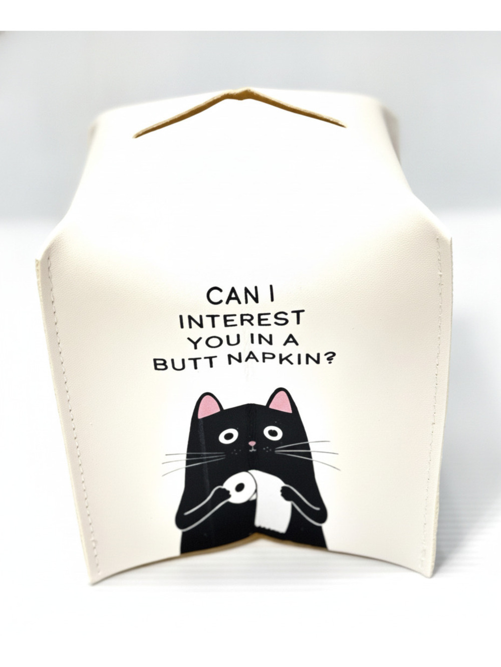 Funny Black Cat Bathroom Napkin Holder Tissue Dispenser Butt Napkin Box, New
